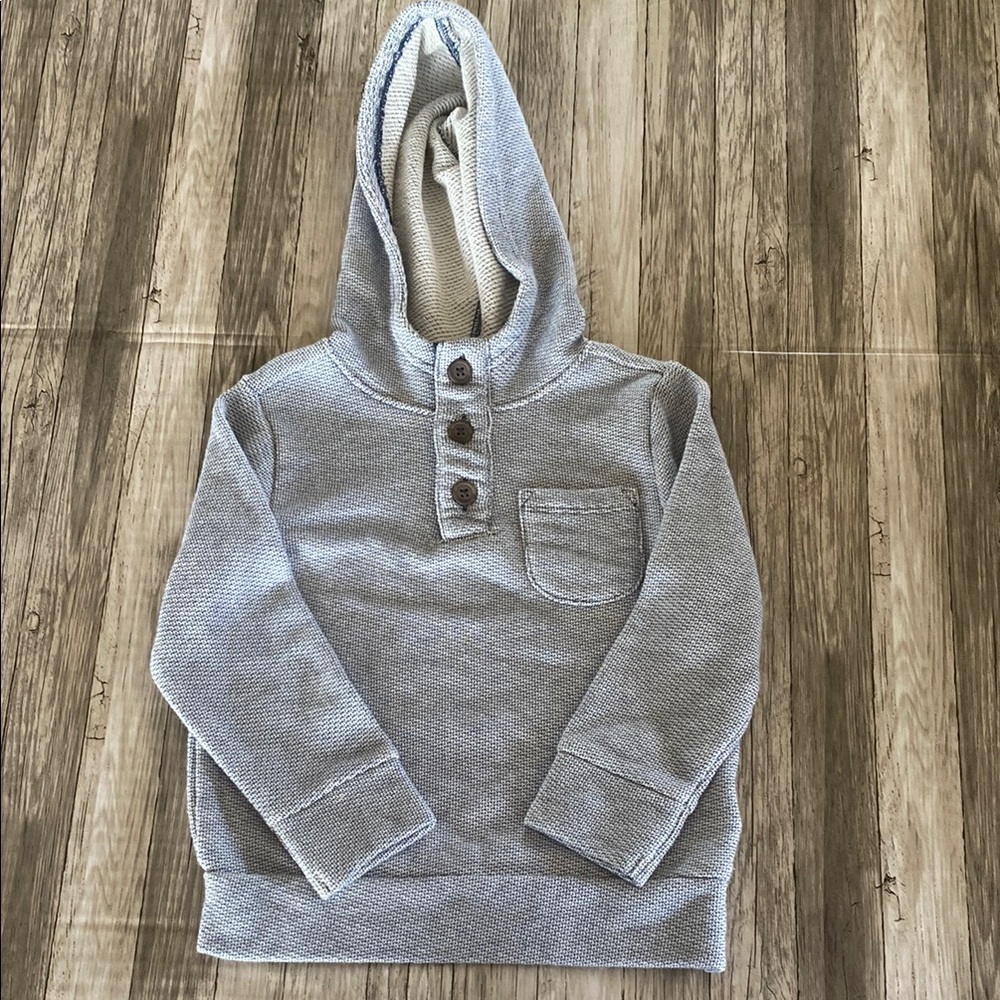 Old Navy Heather Blue Hooded Sweater